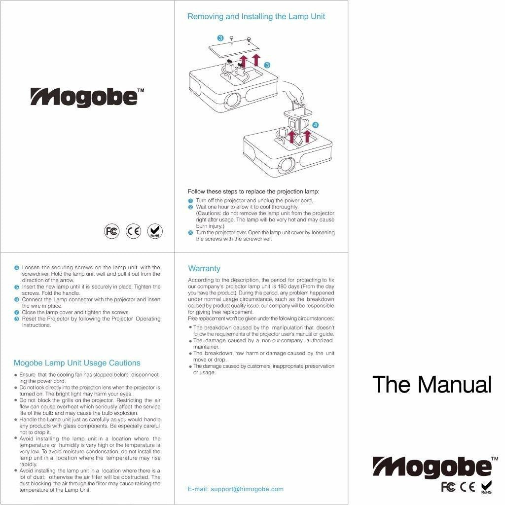 Mogobe for SP-LAMP-032 Compatible Projector Lamp with Housing for IN81 IN82 IN83 M82 X10 Projector