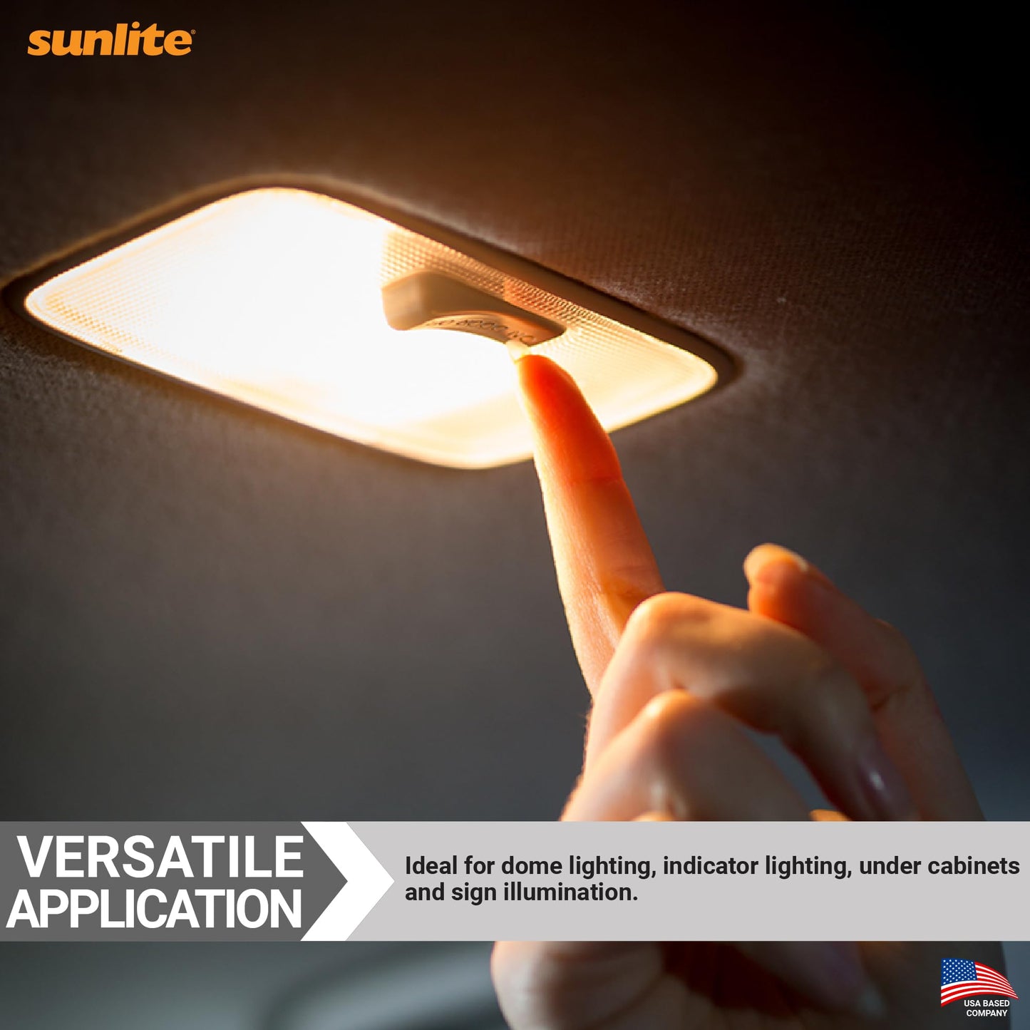 Sunlite T1.75 Mini-Tube Bulb, 1.12 Watts, 4 Lumens, 14 Volts, C-2F Filament, European Glass Wedge W2x4.6d Base, Clear Finish, 2800K Soft White,
