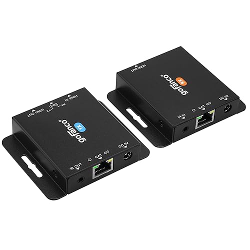 gofanco HDMI Extender Over CAT6/7 at 4K 30Hz - Up to 130ft (4K @30Hz), 230ft (1080p), Loopout, IR Extension, EDID Copy, HDCP 1.4, 7.1ch HD Audio, Near