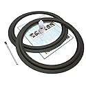 Springfield Speaker 15" Foam Surround Repair Kit - 2 Speaker Kit - Flat Attach for Kenwood JL-815, JL815-15 Inch