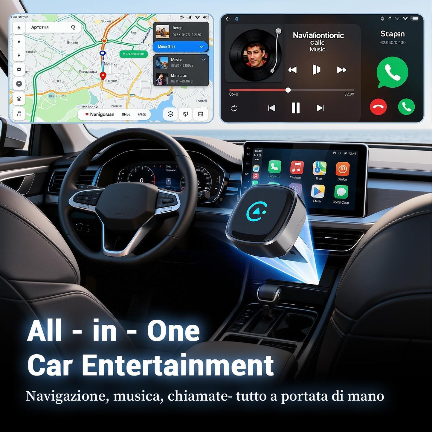 Wireless Carplay Adapter, Suitable for Vehicles Equipped with Cabled CarPlay, Plug and Play Feature enables Fast and Stable CarPlay Wireless