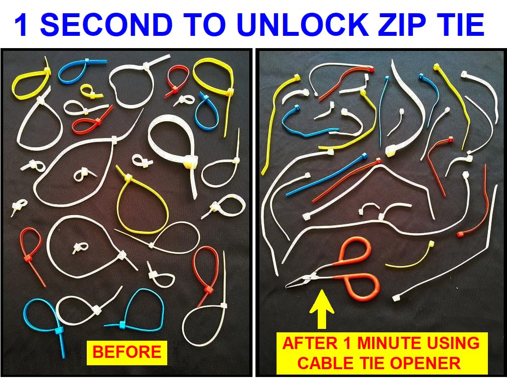 CABTOR® Cable Tie Opener (Authentic Product & Trusted Brand) | Unlock Zip Ties in 1 Second | Pocket-Sized & Stainless Steel Tool