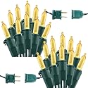 Brizled Christmas Lights Warm White, 2 Pack 33ft 100 LED Christmas String Lights, 120V UL Certified Connectable Xmas Tree Lighting Mini Xmas Light Set