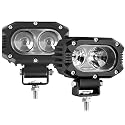CO LIGHT LED Flood Lights Pods 2PCS 4 inch 96W Flood Beam Fog Lights for Motorcycle Auxiliary Super Bright ATV LED Work Light for Truck SUV UTV Boat