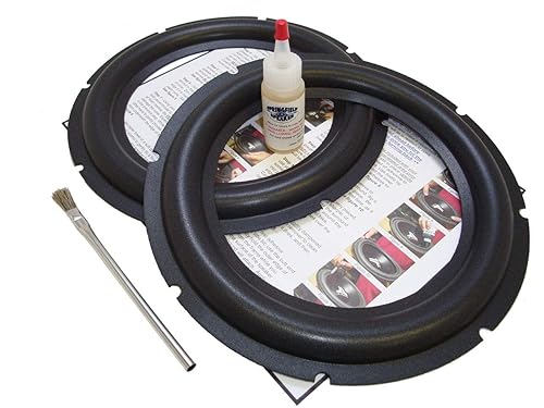 Springfield Speaker 10" Subwoofer Foam Surround Edge Repair Kit - 2 Subwoofer Kit - Compatible wth JL Audio 10WX - 10 Inch