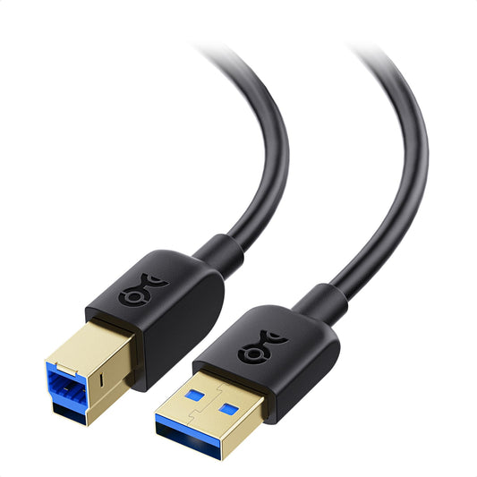Cable Matters 2-Pack 5Gbps USB 3.0 Cable - 6ft, USB A to B Cable, USB3 Cord with Type-B 3.0 Connector for Hard Drive Enclosure/Built-in Hub and More