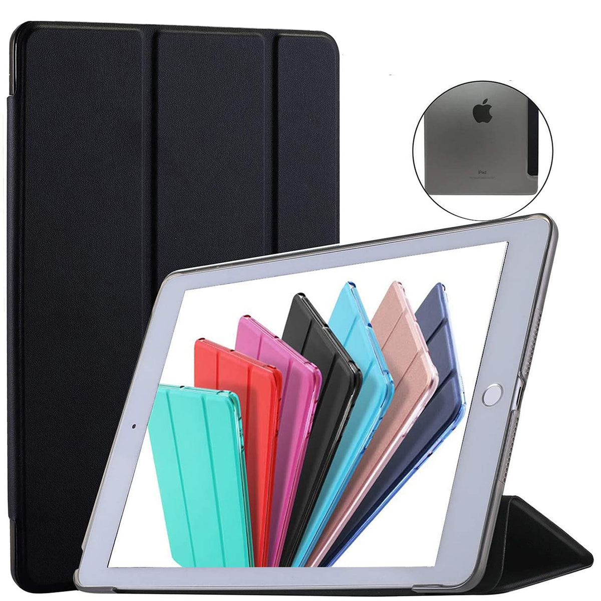 DuraSafe Cases for iPad PRO 9.7 Inch 2016 [ PRO 9.7 2016 ] A1673 A1674 A1675 MLMP2LL/A MM172LL/A MLMN2LL/A MLMW2LL/A Trifold Hard Smart PC Translucent