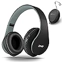ZIHNIC Bluetooth Headphones Over-Ear, Foldable Wireless and Wired Stereo Headset Micro SD/TF, FM for Cell Phone,PC,Soft Earmuffs &Light Weight…