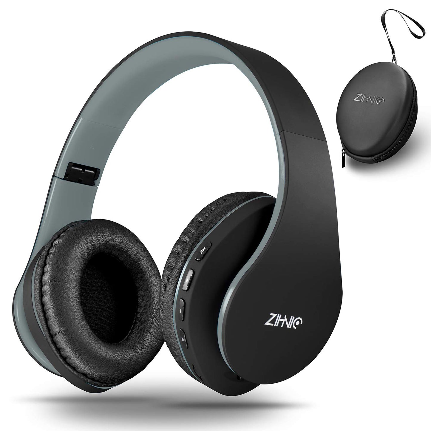 ZIHNIC Bluetooth Headphones Over-Ear, Foldable Wireless and Wired Stereo Headset Micro SD/TF, FM for Cell Phone,PC,Soft Earmuffs &Light Weight…