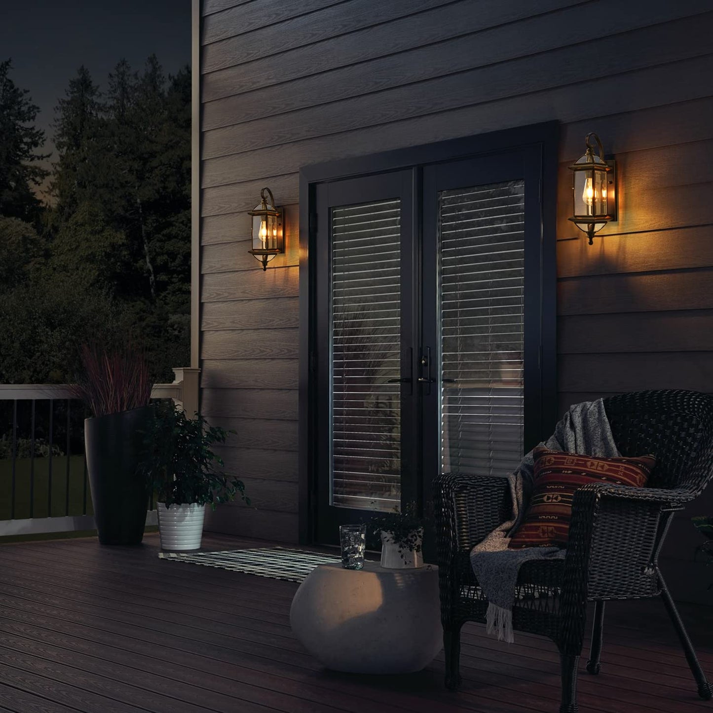 Milaii 18.5" H Copper Outdoor Wall Lights Exterior Waterproof Wall Sconce Light Fixture E26 Socket Oil Rubbed Bronze Porch Light with Clear Glass
