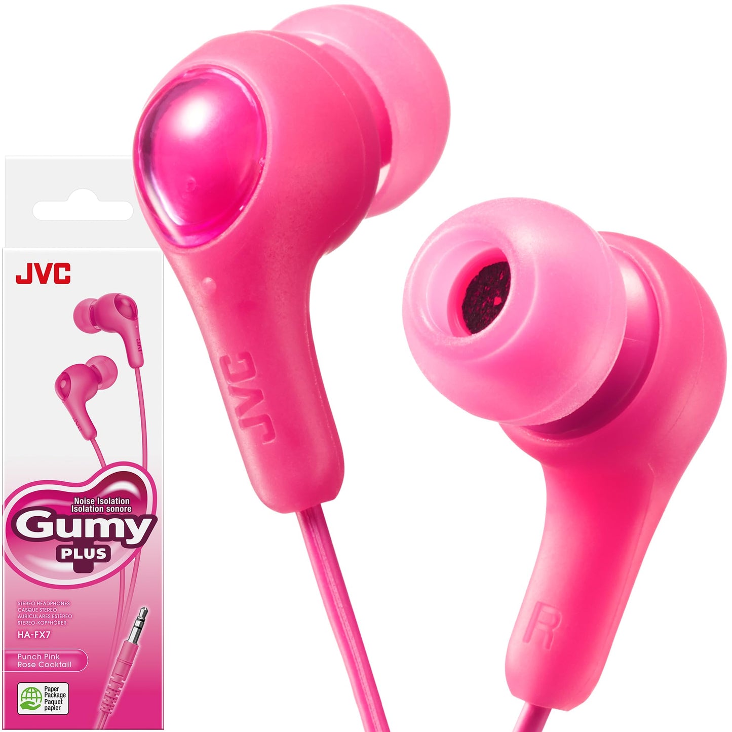 JVC Gumy HAFX7PN in Ear Earbud Headphones, Pink