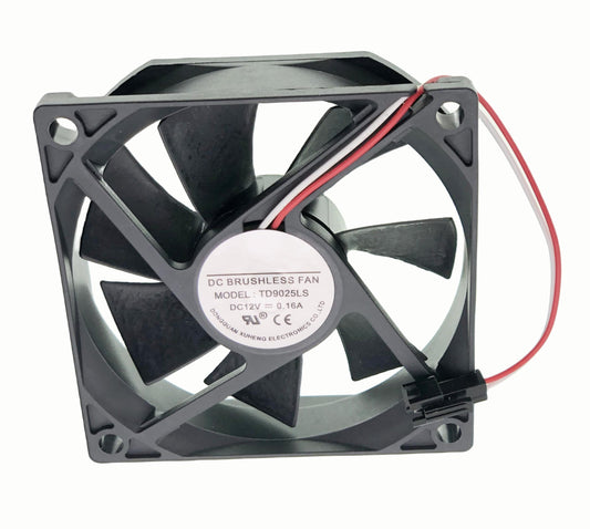 for TONON TD9025LS Wine Fridge Hotel Refrigerator, DC12V 0.16A Size: 90x90x25mm, (E1 Plug) 2-Wire Cooling Fan.