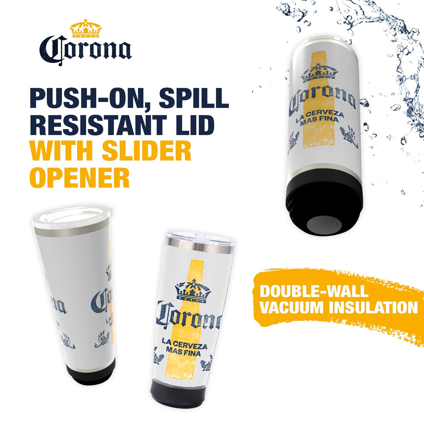 Corona Can Bluetooth Speaker - 30FT Range Can Shaped Portable Wireless Speaker, Bluetooth + AUX Support, 3 Hour Playtime, Perfect for Outdoor & Indoor
