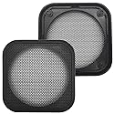 Generic, 2 Pcs for 4 In High Grade Square Speaker Cover Car Audio Decorative Circle Metal Mesh Grill Protection Net 108x108mm4.25x4.25in, Black