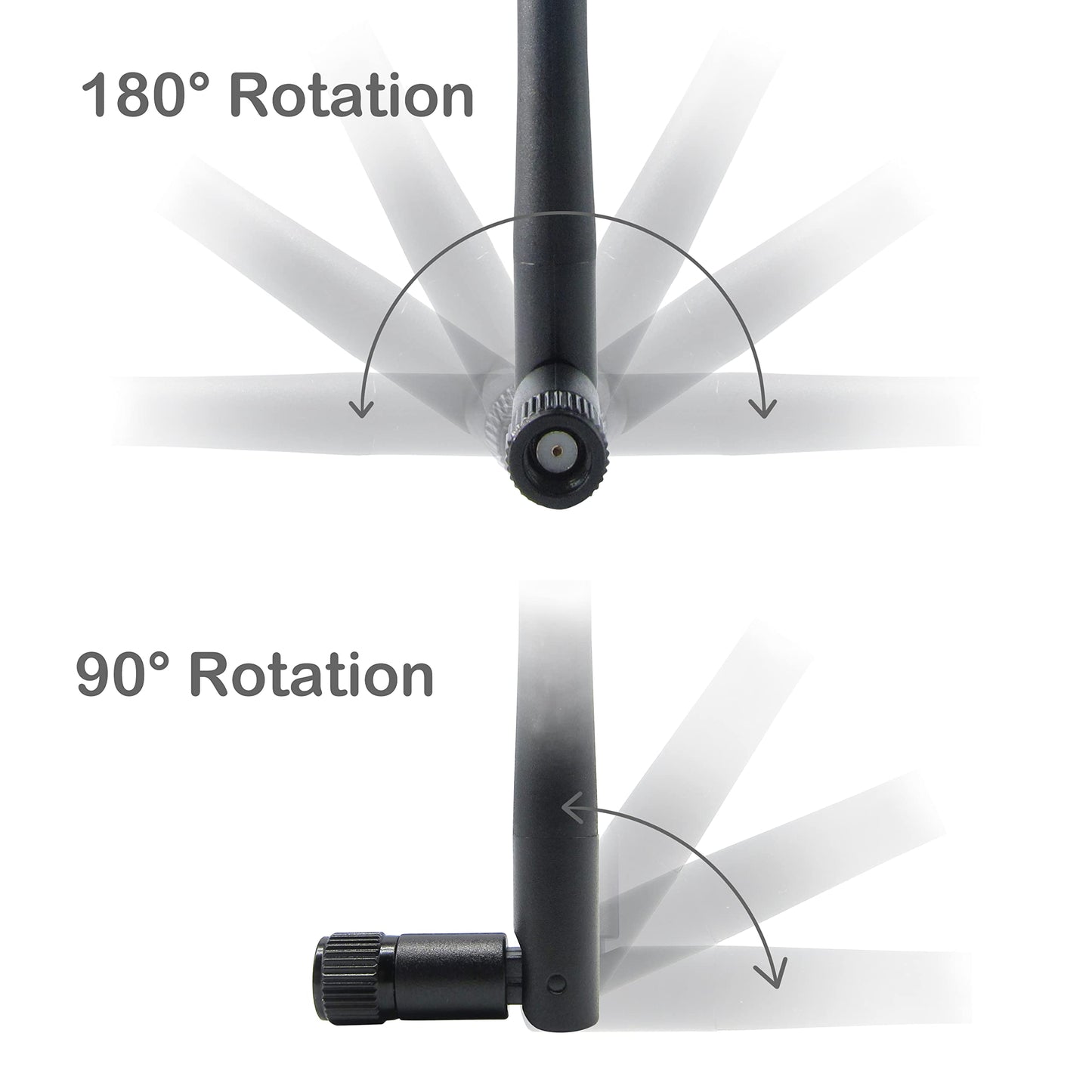 Rydocyee WiFi Antenna PC Bluetooth Antenna, WiFi 6 Dual Band 2.4Ghz 5Ghz 5.8Ghz 3dBi with RP-SMA Male (with No Pin) for Gaming Motherboard, RV Camera