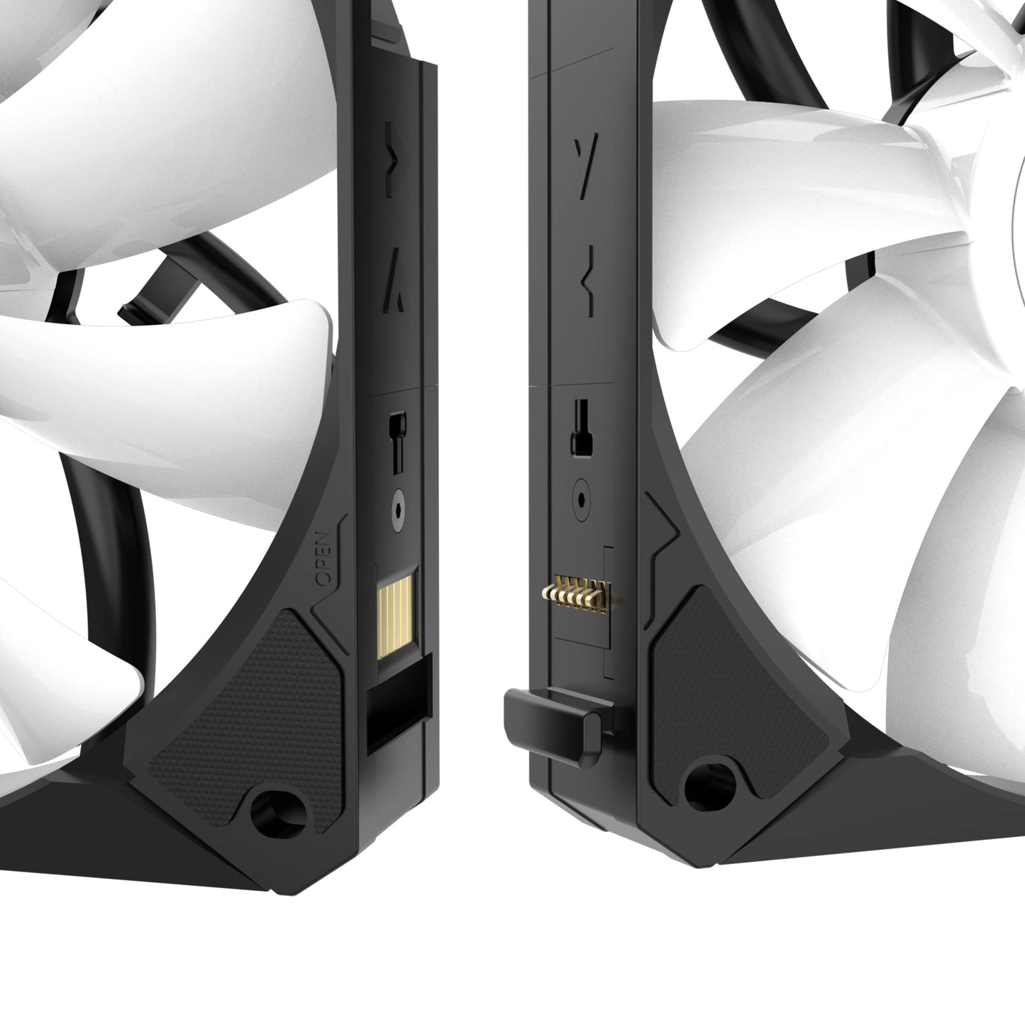 ALSEYE Infinity i12 PC Case Fan, Snap-in Connection Structure ARGB & PWM 120mm PC Case Cooling Fan - White