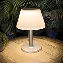 shumi Solar Table Lamp Outdoor Indoor - 3 Lighting Modes, Eye-Caring LED Waterproof Cordless Solar Desk Lamp with Pull Chain for Outside Patio Garden