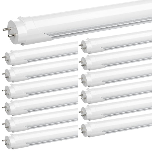 Flourescent Light Bulbs Replacement, 24W 3200LM 5000K Frosted Type A+B, 12P
