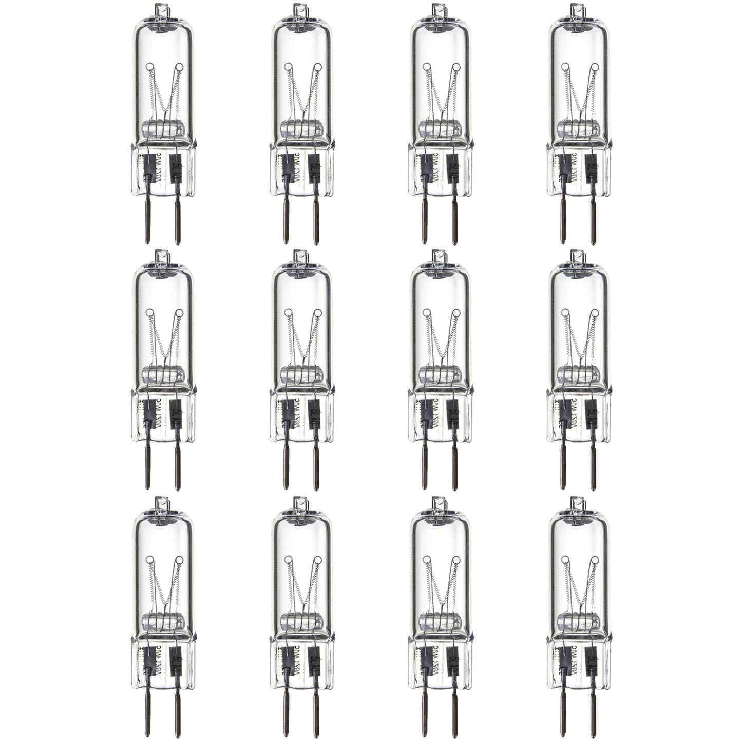 Sunlite Q50/CL/GY6/120V/12PK Halogen 50W 120V Q50 Single Ended Capsule Light Bulbs, Clear Finish, 3200K Bright White, GY6.35 Base, 12 Pack