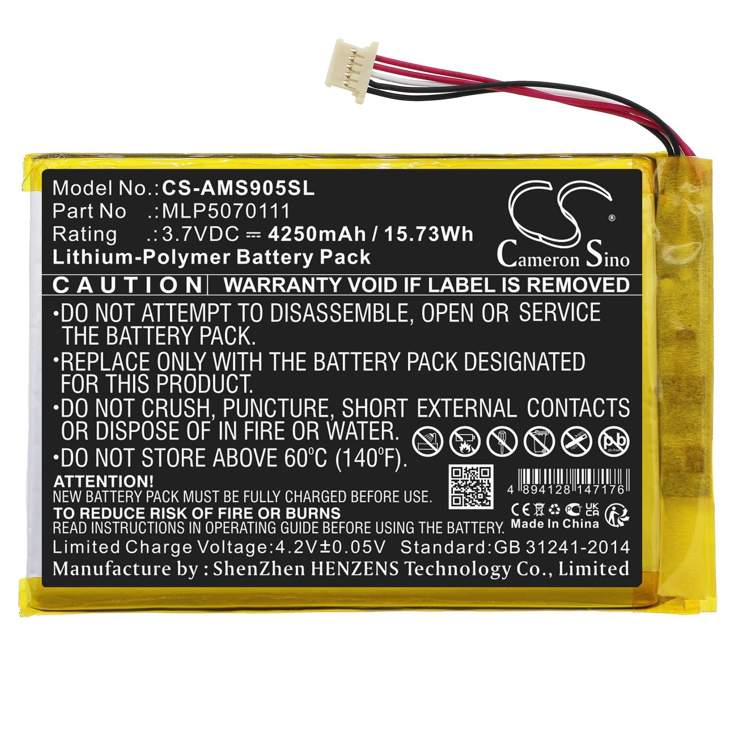 Estry MLP5070111 Battery Replacement for Autel MaxiSys Mini, MS905, MK808BT, MK808TS, DS808 MLP507011