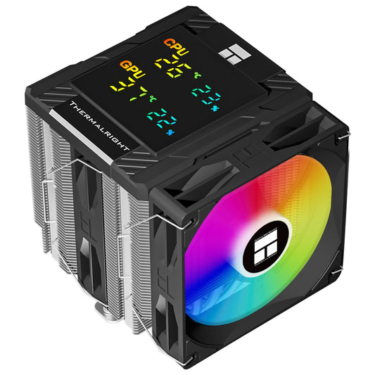 Thermalrlght Peerless Assassin 120 Digital ARGB Black CPU Cooler, Double 120mm PWM Fans with 1850RPM Speed, Support Intel