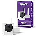 Roku Outdoor Camera for Home Security - IP65 Weather Resistance Wireless Security Camera with 1080p HD Night Vision, Works with Alexa & Google, Motion