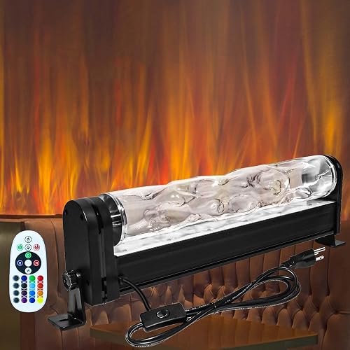 ycponggon 24W RGBW Water Ripple Wall Light 16 Colors, Remote Control, Water Wave Projection Wall Light Versatile for Home, Gaming & More -16"*2.4"