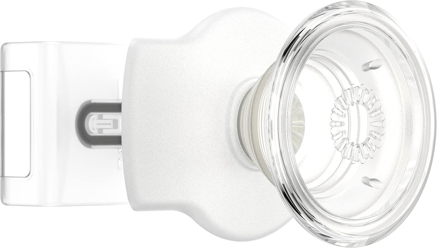 PopSockets Phone Grip & Slide Stretch, Clear - White and Clear
