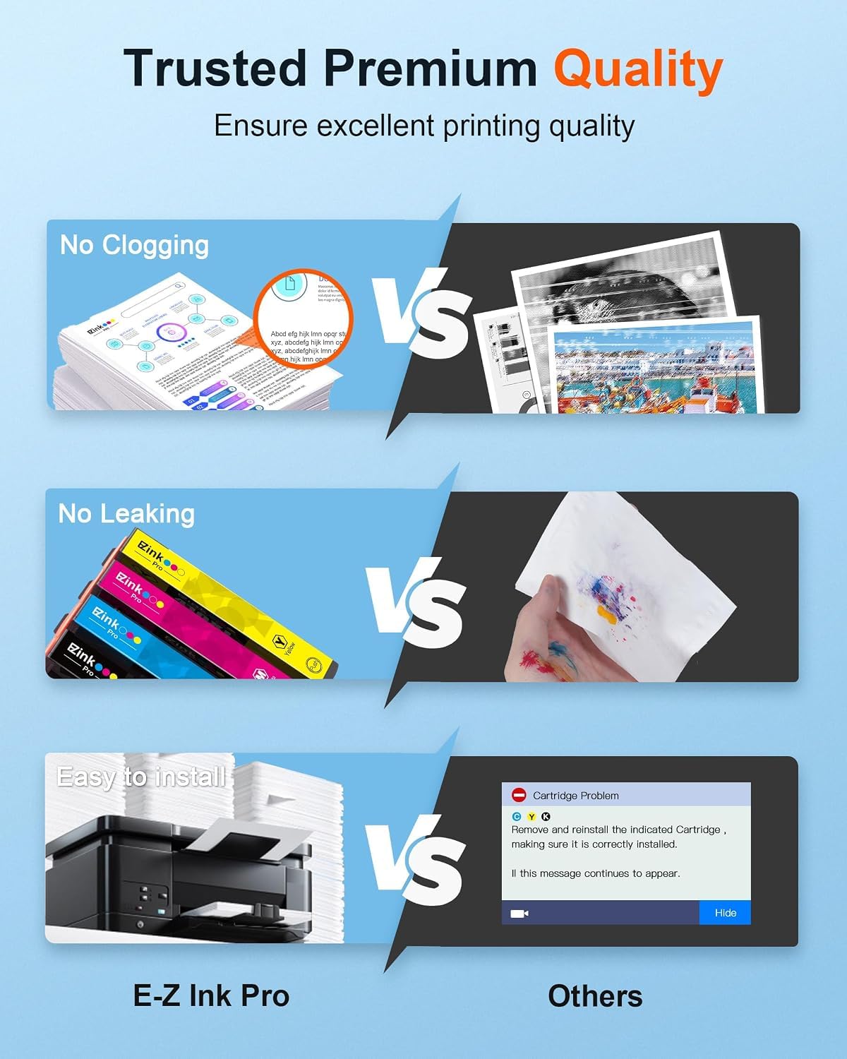 E-Z Ink Pro Remanufactured Replacement for 410XL Ink cartridges, 5 Pack