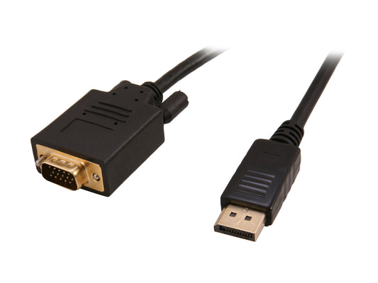 Nippon Labs DP-VGA-6 6-Feet Display Port Male to VGA Male 20 AWG Cable