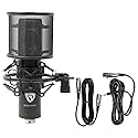 Rockville RCM PRO Professional Studio Condenser Microphone, Samsung Capacitors, Cardioid Pattern, Shock Mount Included, Large Diaphragm, for Vocals