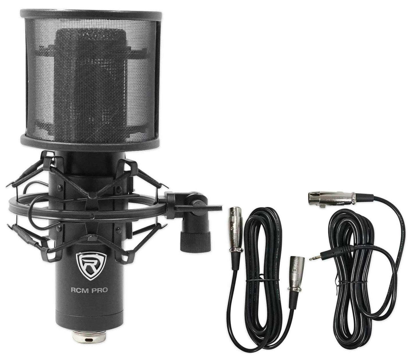 Rockville RCM PRO Professional Studio Condenser Microphone, Samsung Capacitors, Cardioid Pattern, Shock Mount Included, Large Diaphragm, for Vocals