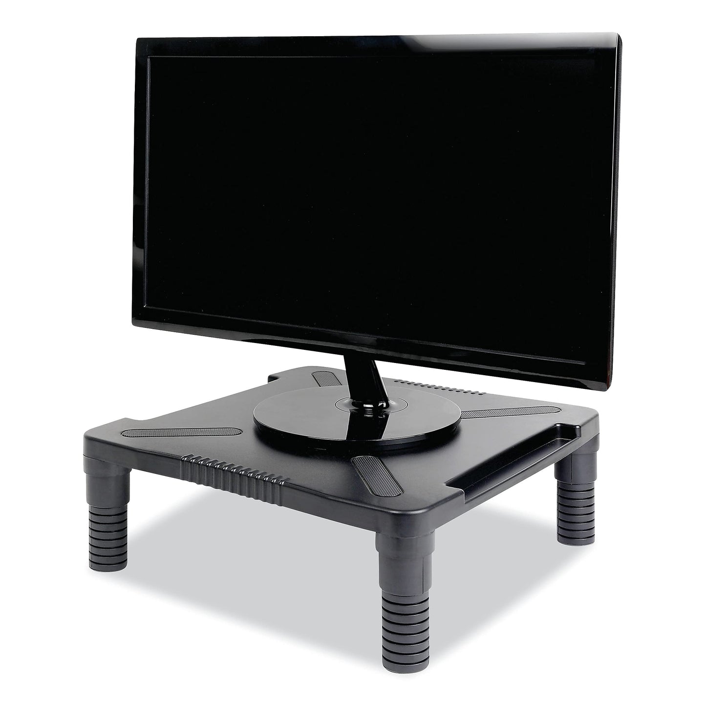 Innovera IVR55010 13.13 in. x 13.5 in. x 4 in. Single Level Monitor Riser - Black