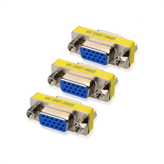 Cable Matters 3-Pack HD15 VGA Coupler, SVGA Coupler (VGA Female to VGASVGA FemaleCoupler