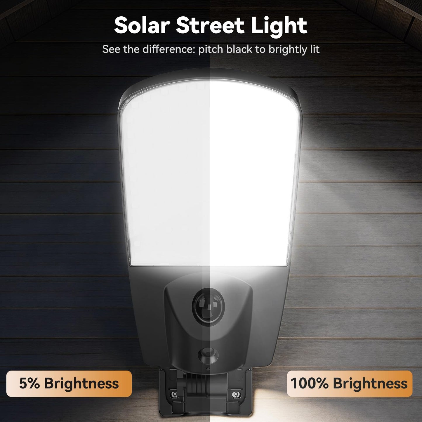 Adewalk Solar Lights Outdoor,Motion Sensor Solar Street Lights,IP65 Waterproof Solar Lights,Solar Outdoor Lights for Yard,Garage and Pathway 2Pack