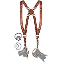 C Coiro Camera Harness for 2 Cameras - Dual Shoulder Leather Camera Strap - Double Camera Harness for DSLR/SLR, Camera Straps for Photographers of All