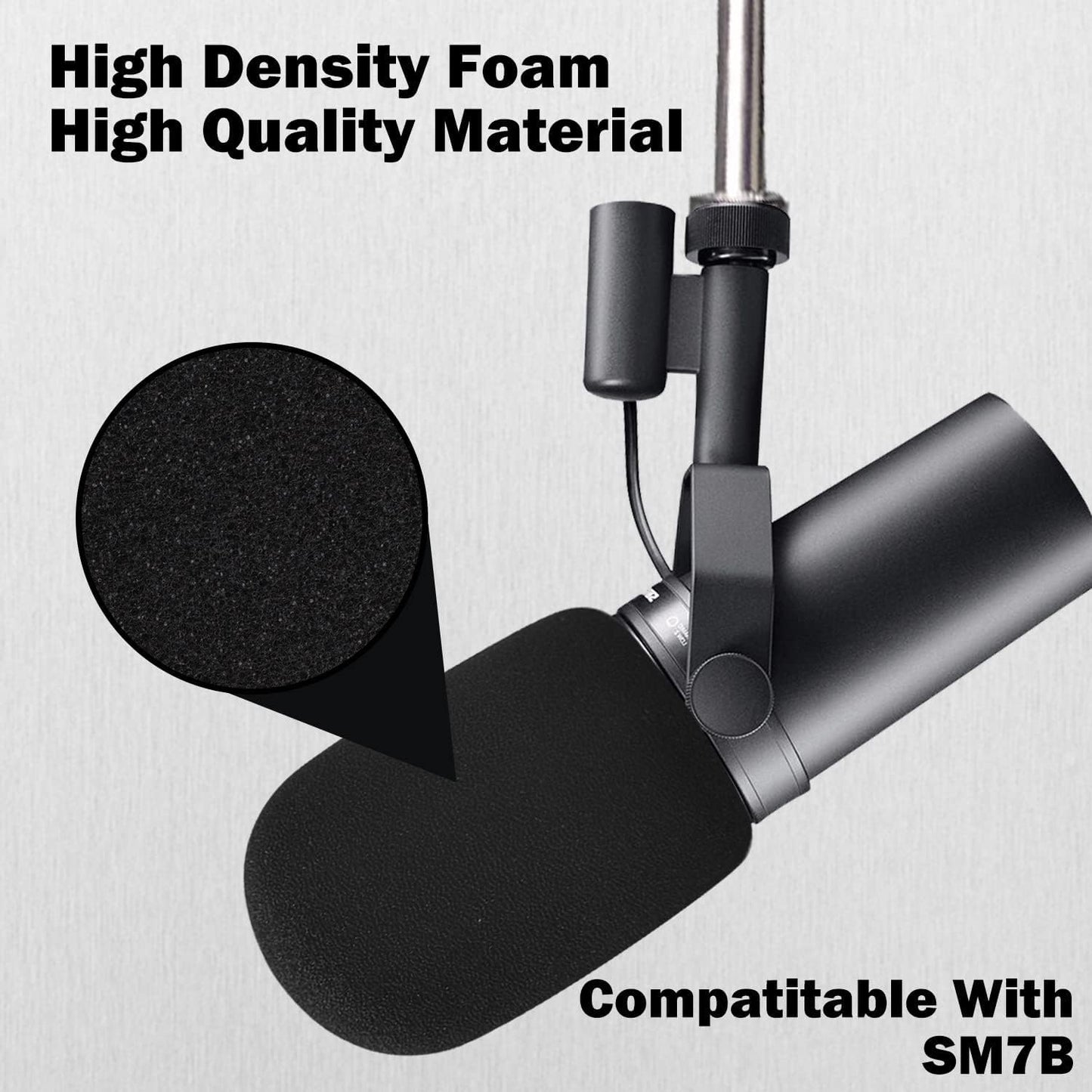 Boseen Microphone Cover for SM7B, Mic Cover Foam Microphone Windscreen Compatitable with SM7B Professional Mic Foam for SM7B Recording Condenser