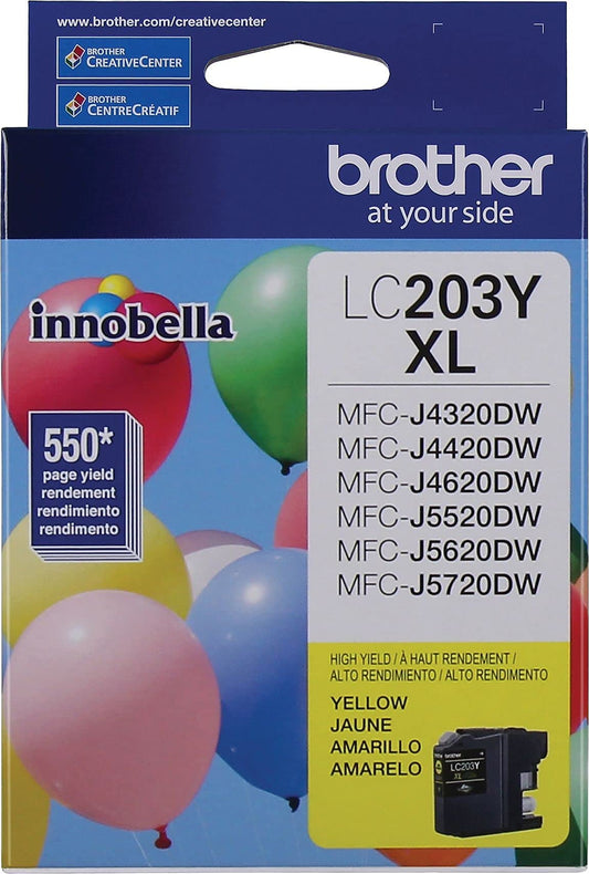 Brother 1106362 LC 203 Yellow Ink Cartridge High Yield (LC203YS)