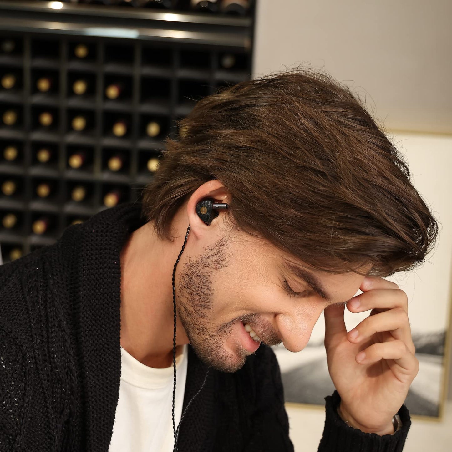 TINHIFI T3 Plus 10mm LCP Dynamic Driver IEM, HiFi Wired Earbuds with Balanced Sound & Deep Bass, 3D Printed Marble Texture Shell, Detachable 2Pin