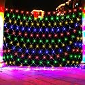 Vicila LED Net Light Christmas Mesh Lights, 240LED Timer Tree Warp Fairy Lights Outdoor Hanging String Light for Christmas, Halloween, Garden
