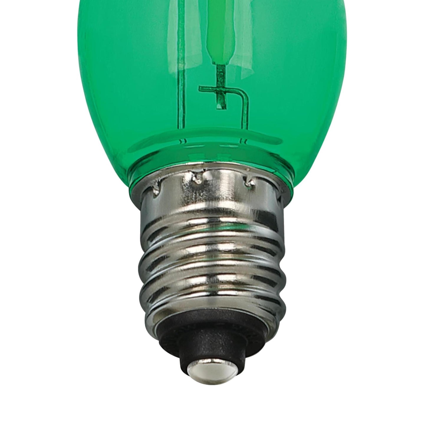 Westinghouse 0.6 Watt (7 Watt Equivalent) C7 Omni Filament LED Light Bulb Candelabra (E12) Base, 4-Pack (Green)