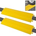 Pyle Durable Cable Ramp Protective Cover - 2,000 lbs Max Heavy Duty Drop Over Hose & Cable Track Protector, Safe in High Walking Traffic Areas, Cable
