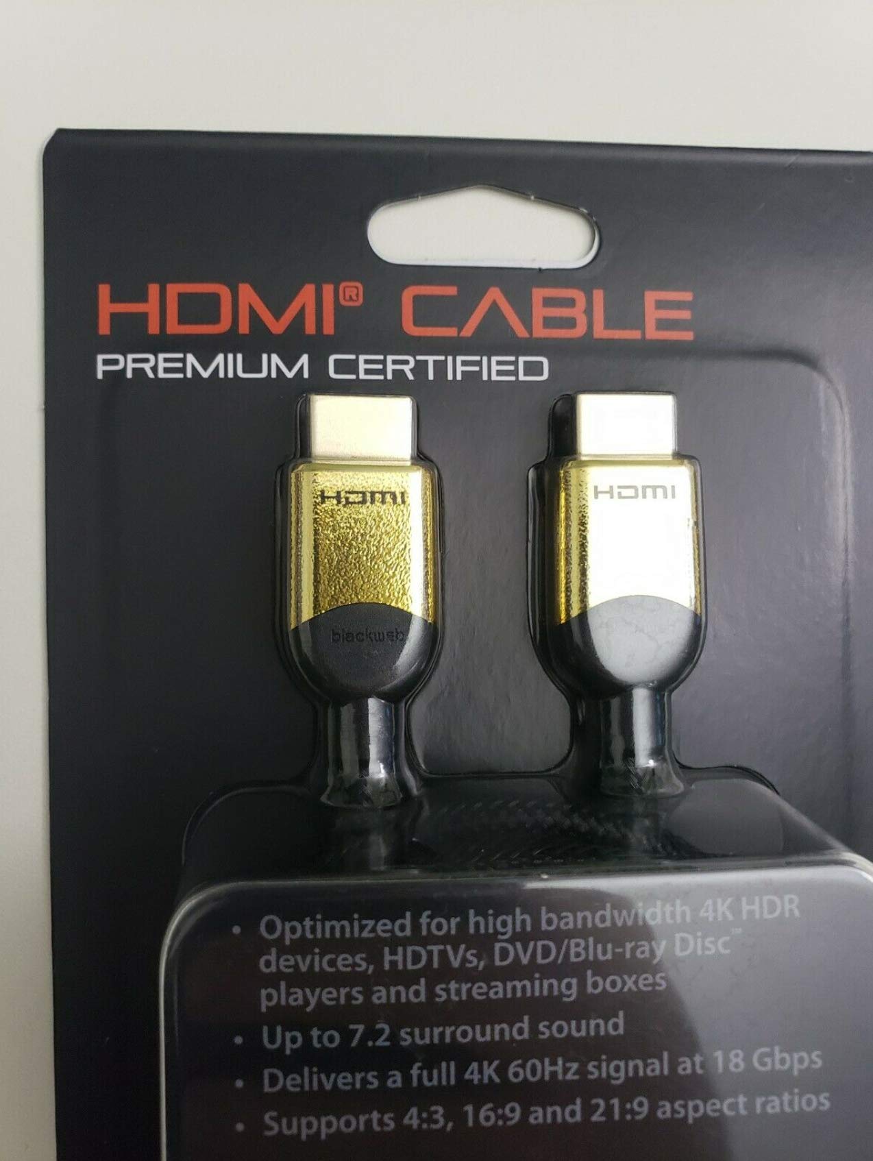 Blackweb HDMI Premium Certified 4k Ultra HD HDR (High Dynamic Range)