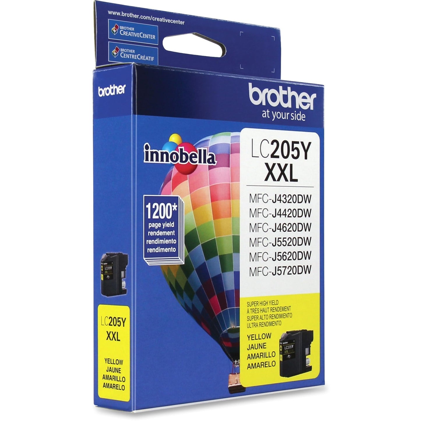 Brother Printer LC205Y Super High Yield Ink Cartridge, Yellow, 1200 PAGES
