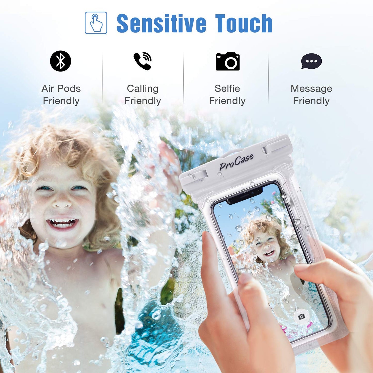 ProCase 2 Pack Waterproof Phone Pouch, Underwater Phone Case Up to 7", Dry Bag for iPhone 17 Air 16 15 14 13 Pro Plus Max, Galaxy S24 S23 S22 Ultra