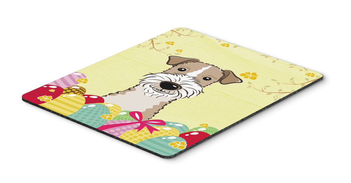 Caroline's Treasures BB1929MP Wire Haired Fox Terrier Easter Egg Hunt Mouse Pad, Hot Pad or Trivet for Home Office Gaming Working Computers Laptop