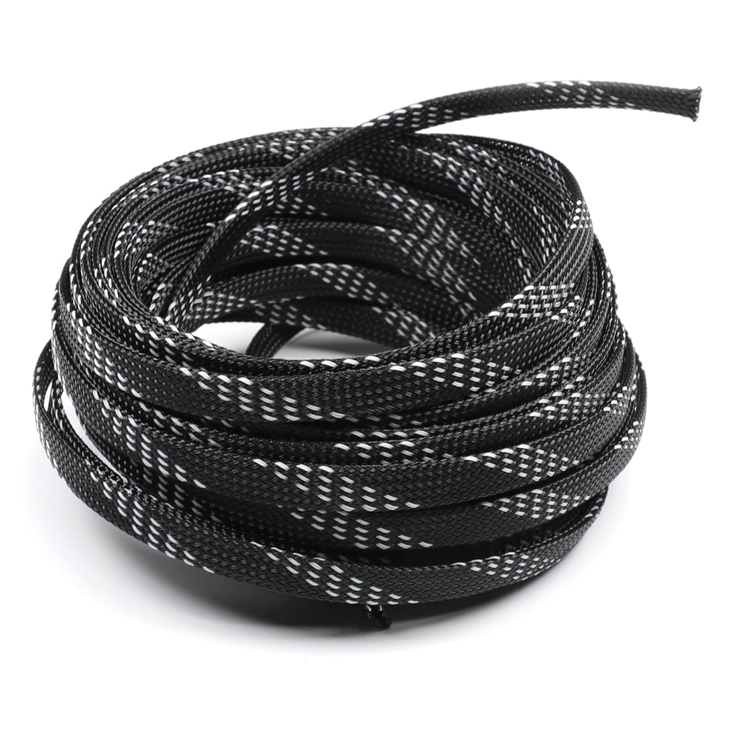 Othmro 32.8ft Length PET Flexible Expandable Braided Cable Sleeves 0.31in Width Wire Loom Sleeving and Organizer Flexible Wire Mesh Sleeves for TV