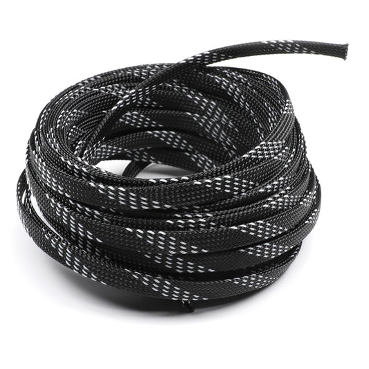 Othmro 32.8ft Length PET Flexible Expandable Braided Cable Sleeves 0.31in Width Wire Loom Sleeving and Organizer Flexible Wire Mesh Sleeves for TV