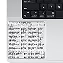 TEACHUCOMP Keyboard Shortcuts Sticker for Microsoft Word and Excel 2022 (for Mac OS) Training Aid Cheat Sheet- Vinyl, Laminated, No-Residue Adhesive
