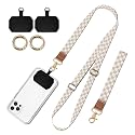 BeauBeast Cell Phone Lanyard Adjustable Crossbody Strap, Cute Universal Phone Neck Wristlet Wrist Strap Patch for Keys Case Accessories Brown Cute
